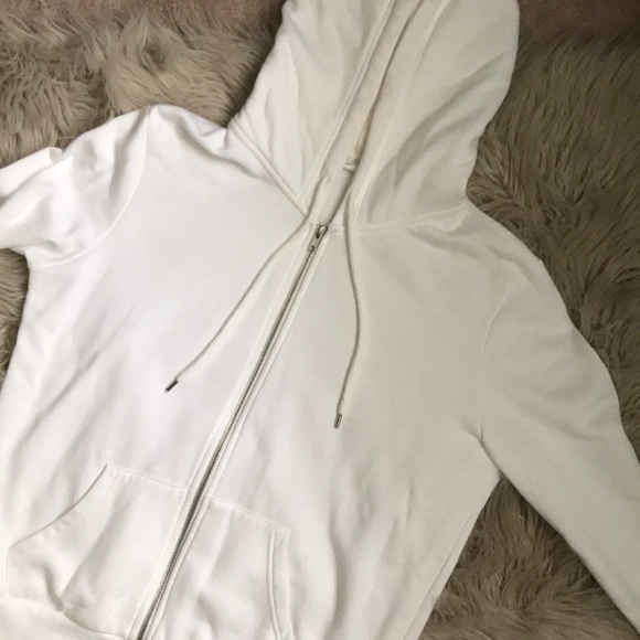 plain white zipper hoodie